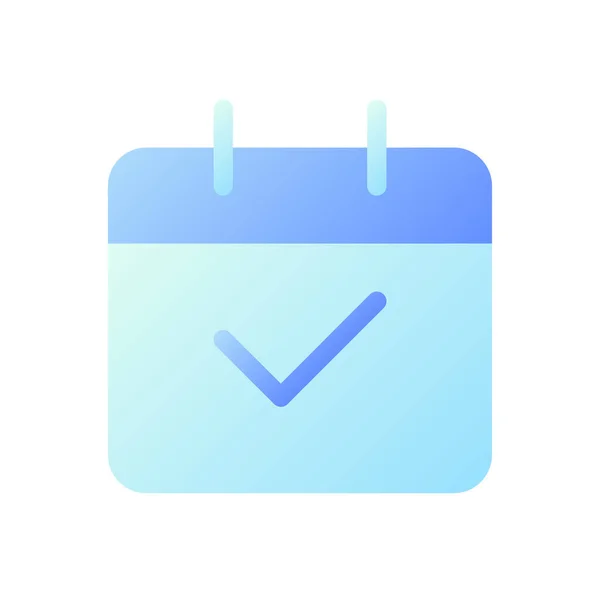 Píxel Calendario Perfecto Gradiente Plano Icono Bicolor Planificación Eventos Programar — Vector de stock