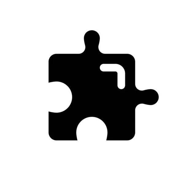 Puzzle Piece Black Glyph Icon Riddle Idea Solution Business Planning — Stock Vector