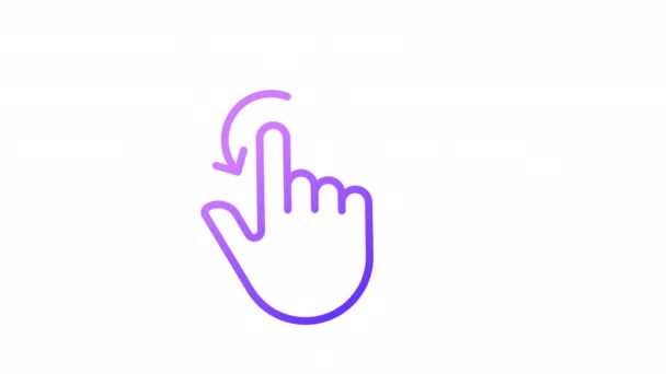 Ícone Gradiente Rotação Animado Toque Para Girar Imagem Atualizar Recarregar — Vídeo de Stock