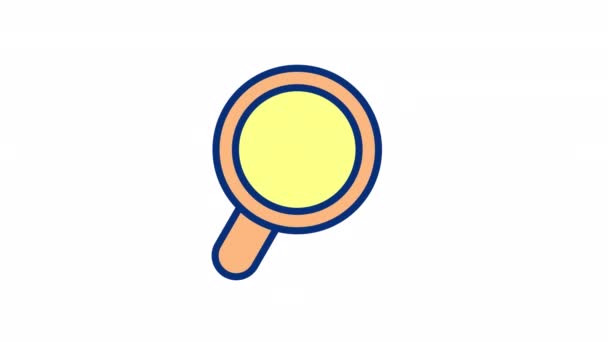 Animowane Dane Rynkowe Ikona Kolorów Rgb Badania Marketingowe Monitorowanie Analiza — Wideo stockowe
