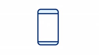 Animasyon sosyal medya RGB renk simgesi. Çevrimiçi iletişim. Dijital pazarlama. Şeffaf arkaplanda alfa kanalı olan kusursuz HD video. Basit doldurulmuş çizgi hareketi grafik canlandırması