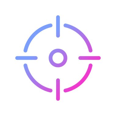 Mükemmel gradyan doğrusal ui simgesini hedefle. İş hedefine odaklan. Şirket hedeflerine ulaşıyor. Satır rengi kullanıcı arayüzü sembolü. Modern tarz pictogram. Vektör izole edilmiş taslak çizimi