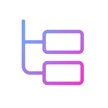 Çevrimiçi sohbet ipliği piksel mükemmel gradyan ui simgesi. Mesaj blokları. Çevrimiçi iletişim. Satır rengi kullanıcı arayüzü sembolü. Modern tarz pictogram. Vektör izole edilmiş taslak çizimi