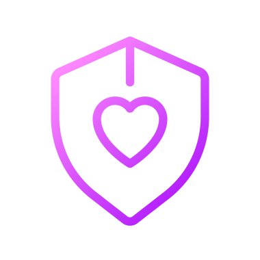 Sağlık sigortası pikseli mükemmel gradyan ui simgesi. Sağlık sigortası. Sağlık hizmetleri. Hasta koruması. Satır rengi kullanıcı arayüzü sembolü. Modern tarz pictogram. Vektör izole edilmiş taslak çizimi