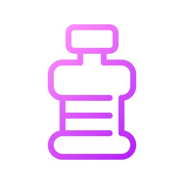 Fitness şişesi pikseli mükemmel gradyan ui simgesi. Sağlıklı ve aktif bir yaşam tarzı. İçme suyu. Satır rengi kullanıcı arayüzü sembolü. Modern tarz pictogram. Vektör izole edilmiş taslak çizimi