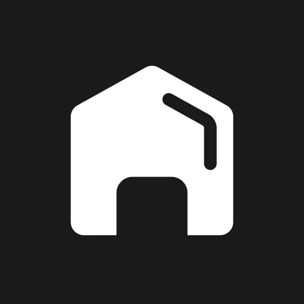 Home Dark Mode Glyph Symbol Immobilienhypothek Website Homepage Design Der — Stockvektor