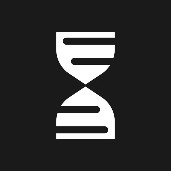 Піктограма Молекули Днк Темного Режиму Гліф Генетичний Код Медичні Дослідження — стоковий вектор