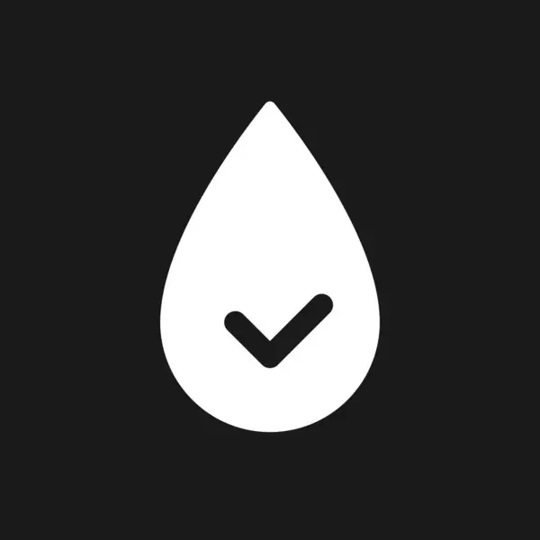 Hydratation Dark Mode Glyphosat Symbol Wasserverbrauch Bleiben Sie Hydratisiert Design — Stockvektor