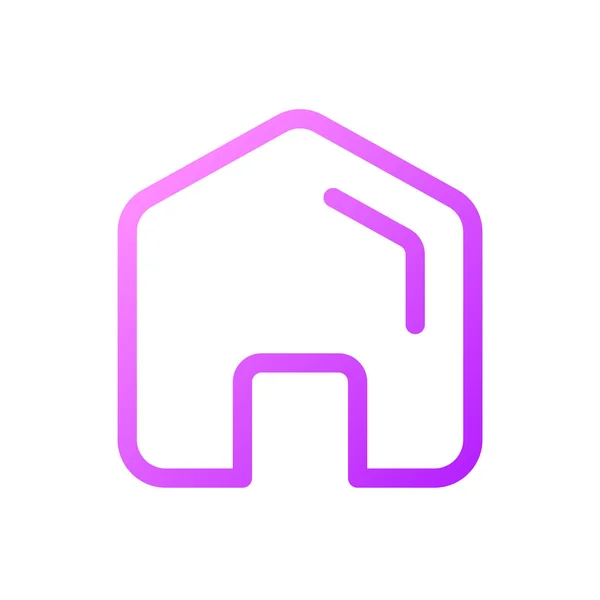 Home Pixel Τέλεια Κλίση Γραμμική Εικονίδιο Ακίνητα Άνετο Σπίτι Υποθήκη — Διανυσματικό Αρχείο