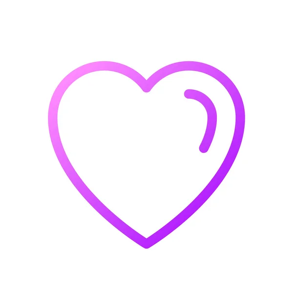 Καρδιά Pixel Τέλεια Κλίση Γραμμική Εικονίδιο Ευγενικά Συναισθήματα Υγεία Και — Διανυσματικό Αρχείο