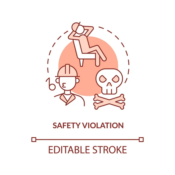 Sicherheitsverstoß Orange Konzeptsymbol Fahrlässigkeit Arbeitsplatz Nukleare Unfälle Verursachen Abstrakte Idee — Stockvektor