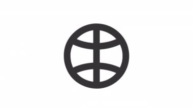 Animasyon ağ çizgisi ui simgesi. Dünya çapında iletişim. Şeffaf arkaplanda alfa kanalı olan kusursuz HD video. Taslak izole edilmiş kullanıcı arayüzü ögesi hareketli grafik canlandırması