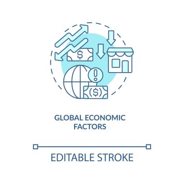 Turkuaz konsept ikonu. Tarım enflasyonu. Finansal kriz soyut fikir ince çizgi çizimi. İzole bir taslak çizim. Düzenlenebilir felç. Arial, Myriad Pro-Kalın yazı tipleri kullan