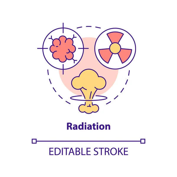 Radiation Concept Icon Hazard Body Cells Damage Nuclear Explosion Danger — Stock Vector