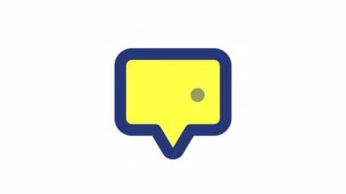 Canlandırılmış not renk ui simgesi bırakın. Sosyal medya bildirimi. Sohbet uyarısı olarak yeni mesaj. Şeffaf arkaplanda alfa kanalı olan kusursuz HD video. Basit doldurulmuş RGB resim çizelgesi canlandırması