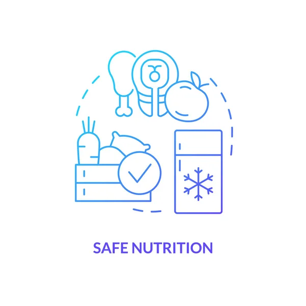 Icône Concept Dégradé Bleu Nutritionnel Sûr Choisissez Les Bons Produits — Image vectorielle