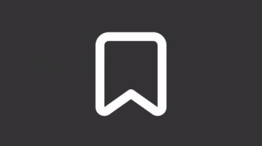 Animasyon yer imi beyaz çizgi ui simgesi. Web sayfası kaydediliyor. Şeffaf arkaplanda alfa kanalı olan kusursuz HD video. Gece modu için izole edilmiş kullanıcı arayüzü hareketli grafik tasarımı