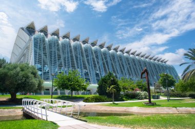Valencia, İspanya 'da Sanat ve Bilim Şehri. Düzenleyicinin metni için boş kopyalama alanı.