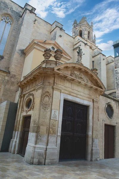 Saint Peter Reus Church Tarragona Spain People Empty Copy Space — 스톡 사진