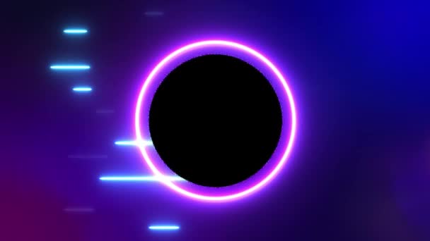 Purple Abstract Futuristic Neon Frame Fashion — Video Stock