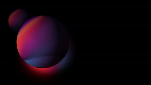 Colorful Abstract Sphere Copy Space — Stockvideo