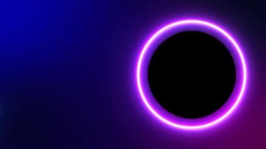 Purple Abstract Futuristic Neon Frame for Fashion