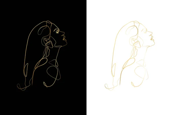 Беременная Мама Рисует Линии Беременность Одна Линия Рисунок Распечатка Стены — стоковый вектор