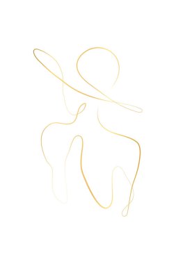 Woman face one line drawing. Elegant Female figure in hat printable art. Feminine beauty print Minimalist home decor. Abstract fashion artwork