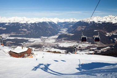 Dolomites, Italy. Kronplatz (Plan de Corones), Puster Valley, Mountain ski.