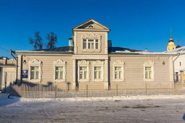 Kolomna Rusland Februari 2017 Oude Houten Stadshuis Traditioneel Voor Russische — Stockfoto