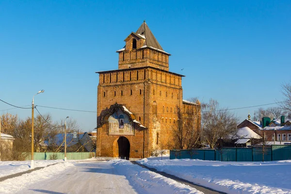 Kolomna Russia February 2017 View Preserved Ancient Brick Tower Kolomna — 图库照片