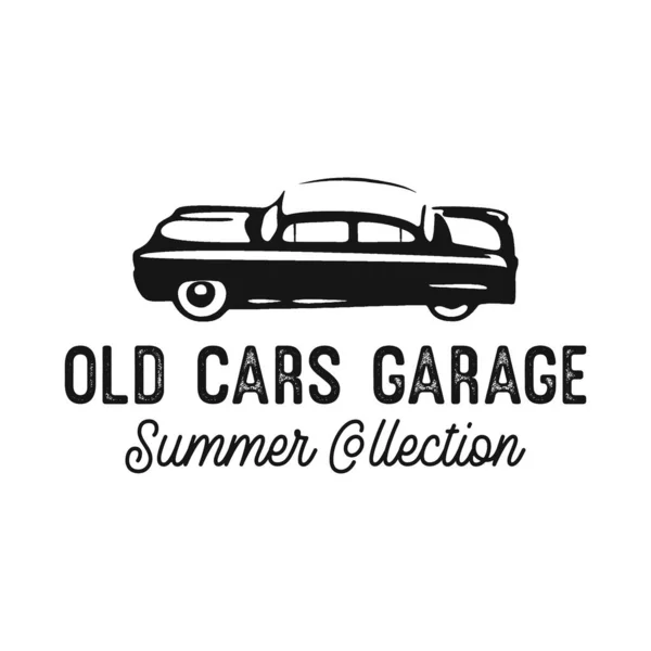 Poster for old cars garage — Stok Vektör
