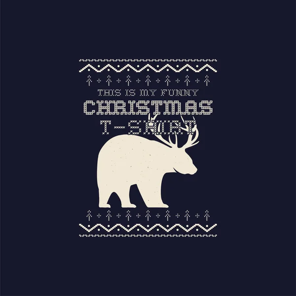 Merry Christmas Lettering Design Dark Background Holidays Quote Funny Christmas — Wektor stockowy