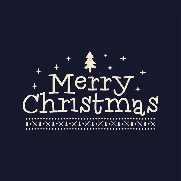 Merry Christmas Lettering Design Dark Background Holidays Quote Stock Vector — Stockový vektor