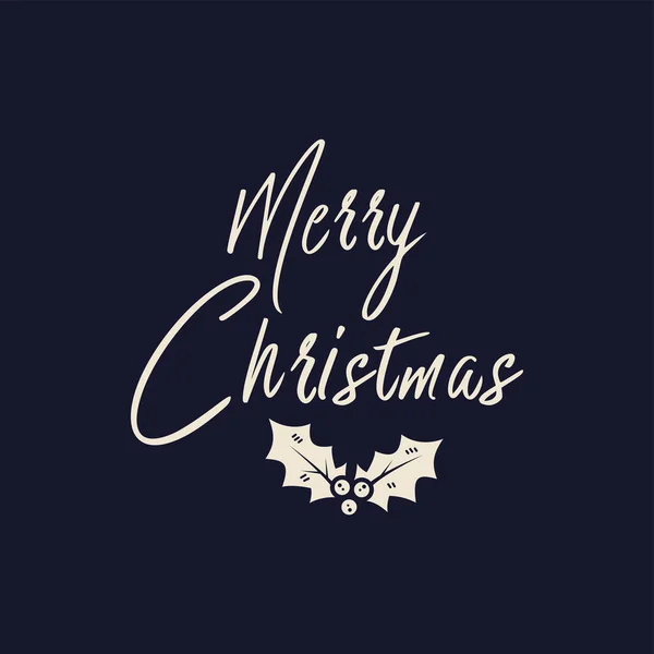 Christmas Lettering Design Dark Background Holidays Quote Merry Christmas Stock — Archivo Imágenes Vectoriales