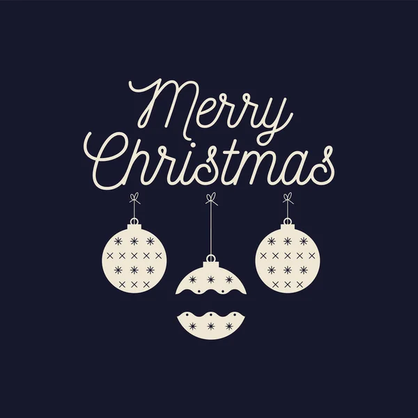 Christmas Lettering Design Dark Background Holidays Quote Merry Christmas Toys — Stockový vektor