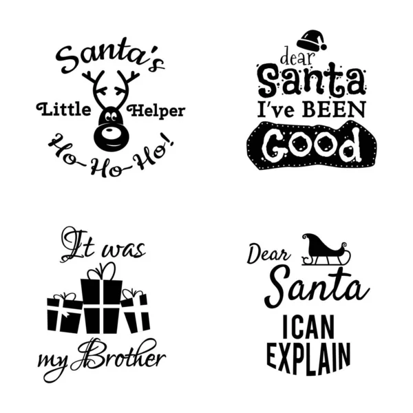 Christmas Calligraphy Quotes Designs. Xmas Typography Labels. Happy Holidays Lettering - . Stock .