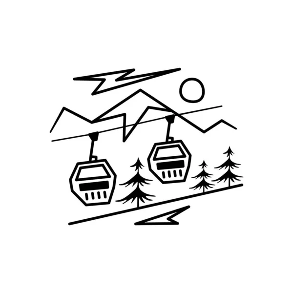 Christmas Line Icon Christmas Camping Series Happy Holidays Symbol Elements — Stock Vector