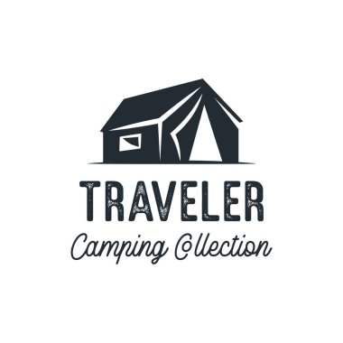 Gezgin yazıtı üzerine resmedilmiş siyah çadırın tasviri.