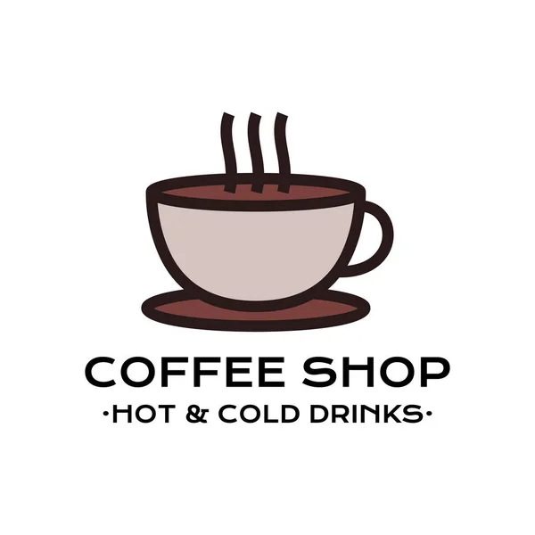 Platte Stijl Illustratie Van Kopje Aromatische Hete Cappuccino Met Coffee — Stockfoto