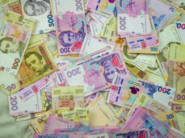 Ukrayna Hryvnia 'sı. Arka plan için çok para..