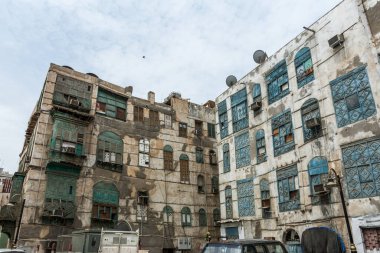 UNESCO Dünya Mirası Tarihi Köyü El Balad, Jeddah - Suudi Arabistan 'daki antik bina