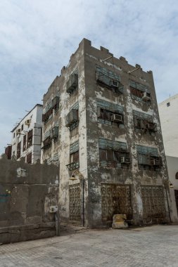 UNESCO Dünya Mirası Tarihi Köyü El Balad, Jeddah - Suudi Arabistan 'daki antik bina