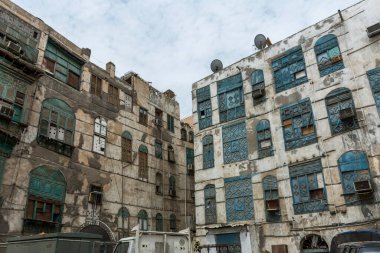 UNESCO Dünya Mirası Tarihi Köyü El Balad, Jeddah - Suudi Arabistan 'daki antik bina