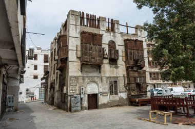 UNESCO Dünya Mirası Tarihi Köyü El Balad, Jeddah - Suudi Arabistan 'daki antik bina