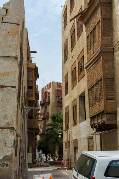 教科文组织世界文化遗产古建筑Al Balad村 沙特阿拉伯 — 图库照片