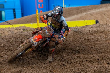 Madrid, İspanya - 16 Ekim 2021 MXGP Motocross İspanyol Şampiyonu