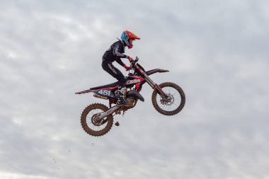 Madrid, İspanya - 16 Ekim 2021 MXGP Motocross İspanyol Şampiyonu