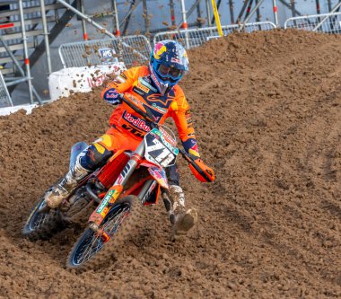 Madrid, İspanya - 16 Ekim 2021 MXGP Motocross İspanyol Şampiyonu