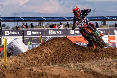 Madrid, İspanya - 16 Ekim 2021 MXGP Motocross İspanyol Şampiyonu